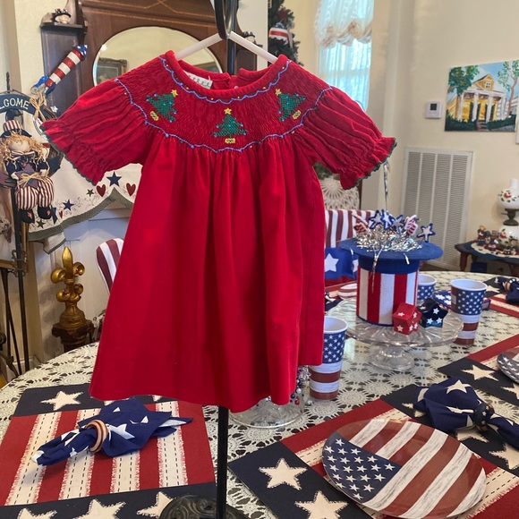 Le Za Me Smocked Infant girls Dress size 12 months - Picture 4 of 16